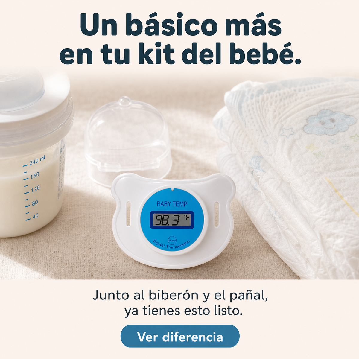 Chupon Termometro Digital Para Bebes