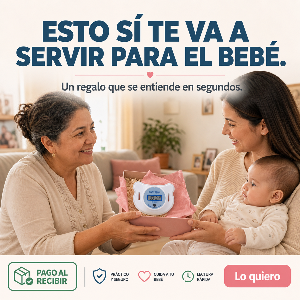 Chupon Termometro Digital Para Bebes