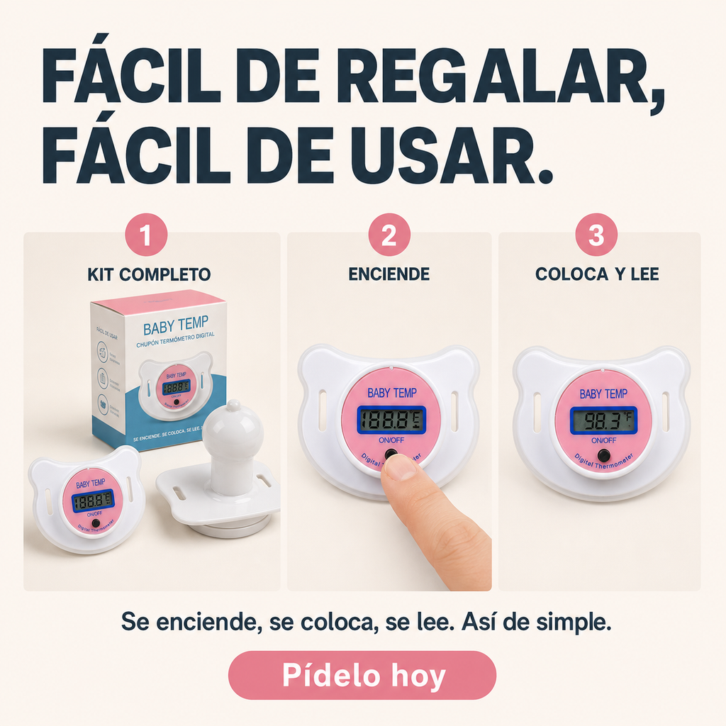 Chupon Termometro Digital Para Bebes